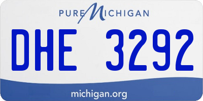 MI license plate DHE3292