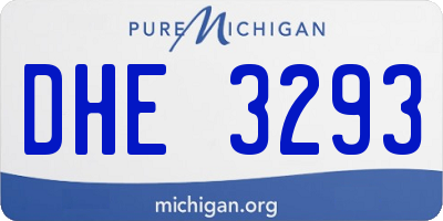 MI license plate DHE3293