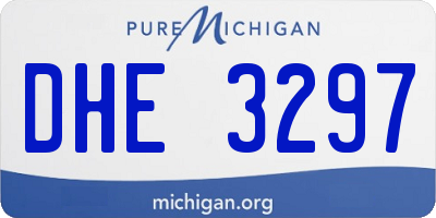 MI license plate DHE3297