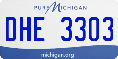 MI license plate DHE3303