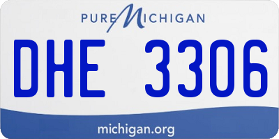 MI license plate DHE3306