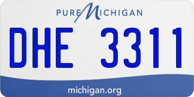 MI license plate DHE3311