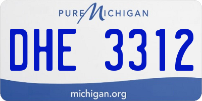 MI license plate DHE3312