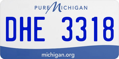 MI license plate DHE3318