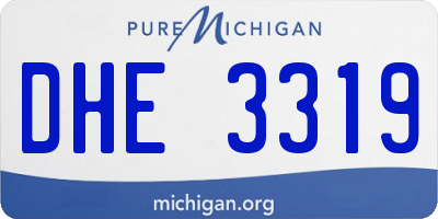 MI license plate DHE3319