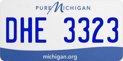 MI license plate DHE3323