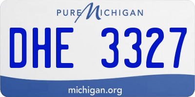 MI license plate DHE3327