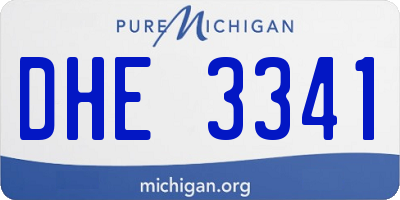 MI license plate DHE3341