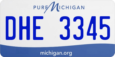 MI license plate DHE3345