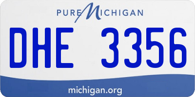 MI license plate DHE3356