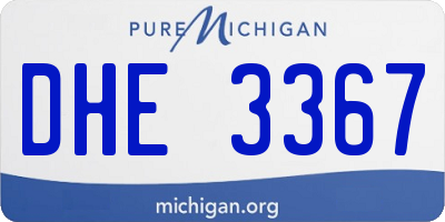 MI license plate DHE3367