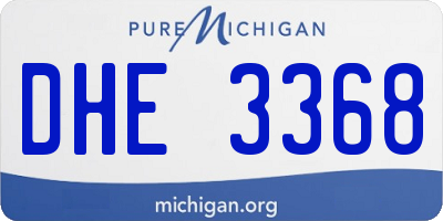 MI license plate DHE3368