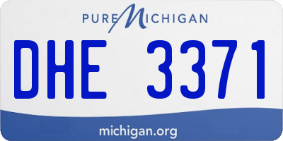 MI license plate DHE3371