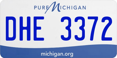 MI license plate DHE3372