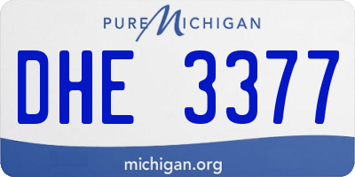 MI license plate DHE3377