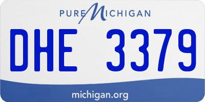 MI license plate DHE3379