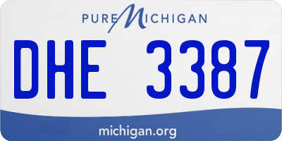 MI license plate DHE3387