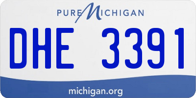 MI license plate DHE3391