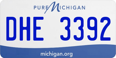 MI license plate DHE3392