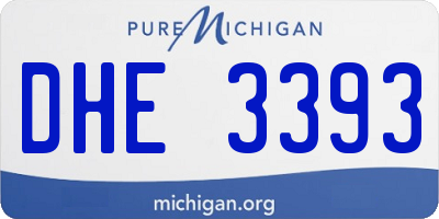 MI license plate DHE3393