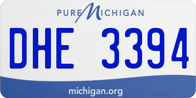 MI license plate DHE3394