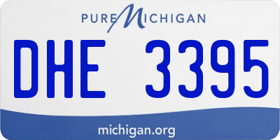 MI license plate DHE3395