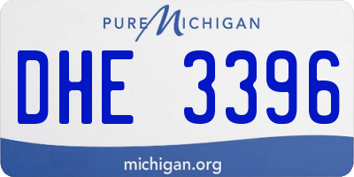 MI license plate DHE3396