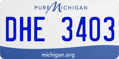 MI license plate DHE3403