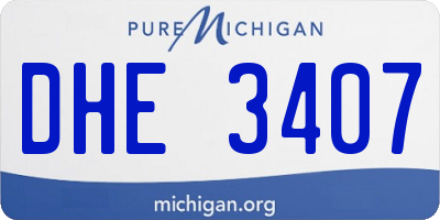MI license plate DHE3407