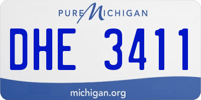 MI license plate DHE3411