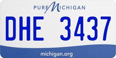 MI license plate DHE3437
