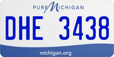 MI license plate DHE3438