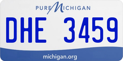 MI license plate DHE3459