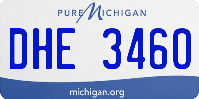 MI license plate DHE3460