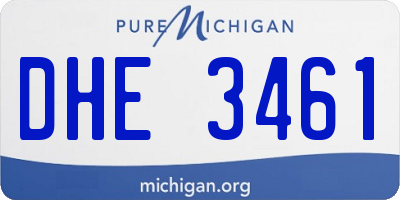 MI license plate DHE3461