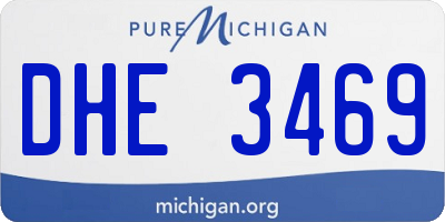 MI license plate DHE3469