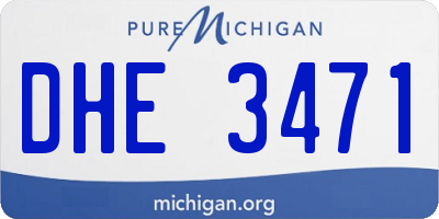 MI license plate DHE3471