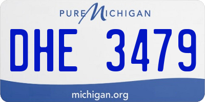 MI license plate DHE3479