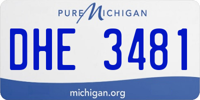 MI license plate DHE3481