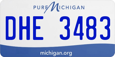 MI license plate DHE3483