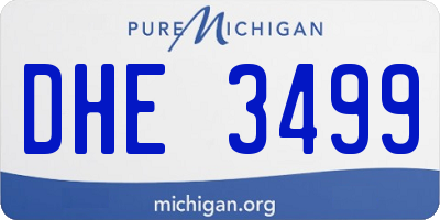 MI license plate DHE3499