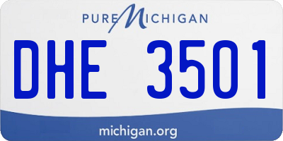 MI license plate DHE3501