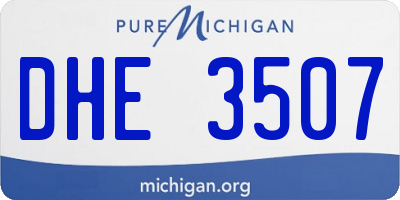 MI license plate DHE3507