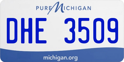 MI license plate DHE3509