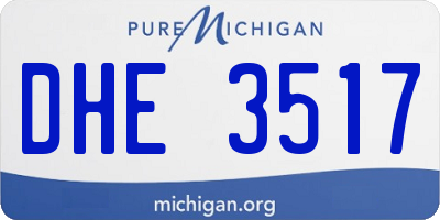 MI license plate DHE3517