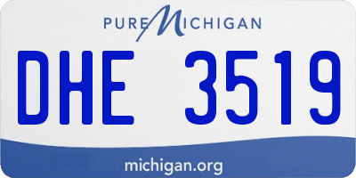 MI license plate DHE3519