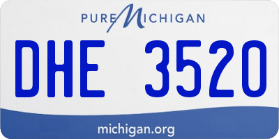 MI license plate DHE3520