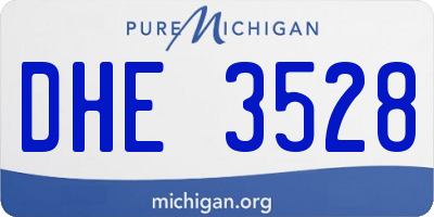 MI license plate DHE3528