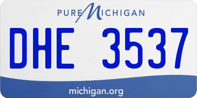 MI license plate DHE3537