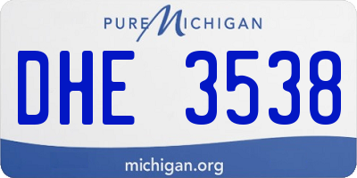 MI license plate DHE3538